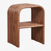 Nolay Rotan Nachtkastje Bruin – Donker Hout - Sklum