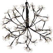 Kerst hanglamp bol zwart 40cm incl. LED met timer IP44 - Nobu