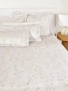 Katoensatijnen laken Hurley met jacquard patroon