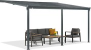 Aluminium terrasoverkapping San Diego 3 x 4,3 CoverTech antraciet