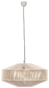 Japandi hanglamp bruin touw 61cm - SveaJapandi E27 rond Binnenverlichting Lamp