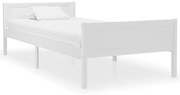 vidaXL Bedframe massief grenenhout wit 90x200 cm