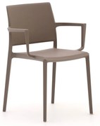 Dining tuinstoel | Forza  Sile | Kunststof | Taupe | Stapelbaar | Kees Smit Tuinmeubelen