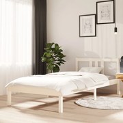 vidaXL Bedframe massief hout wit 90x200 cm