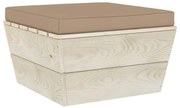 vidaXL Vloerpalletkussen 60x61,5x6 cm stof taupe