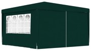 vidaXL Partytent met zijwanden professioneel 90 g/m² 4x4 m groen