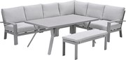 Garden Impressions Camilo lounge dining set 6-delig rechts - taupe