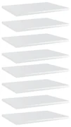 vidaXL Wandschappen 8 st 40x30x1,5 cm spaanplaat hoogglans wit