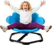 VEVOR Kinderdraaistoel, Sensorische Draaistoel, Cilindrisch, Draagvermogen 100 kg, Sensorisch Speelgoed met Antislip Metalen Voet, Bevordert Coördinatie, Balans en Concentratie, Blauw