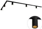 Modern railsysteem met 5 Spot / Opbouwspot / Plafondspots zwart 1-fase GU10 35mm - Iconic Ruby Honey GU10 Binnenverlichting Lamp