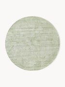 Rond handgeweven viscose vloerkleed Jane