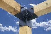 Platinum pergola bouwpakketvoor montage - Zwarte hoeksteun