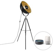 Industriële smart vloerlamp met dimmer zwart tripod incl. WiFi A60 - Magna 50 Eglip Modern E27 rond Binnenverlichting Lamp