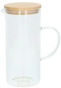 Kan met bamboe deksel, glas, 1,25 l