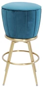 Kare Design After Work Barkruk Fluweel Blauw