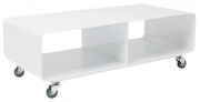 Kare Design Mobil Verrijdbaar Tv Meubel Wit - 90x42x30cm.