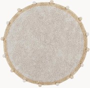 Wasbaar rond katoenen kindervloerkleed Bubbly, handgemaakt