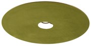 Stoffen Velours platte lampenkap groen met goud 45 cm rond