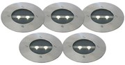 Buitenlamp met schemerschakelaar / dag-nacht sensor met bewegingsmelder LED Set van 5 Moderne grondspots staal IP44 solar - Tiny Design, Modern IP44 Buitenverlichting