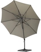 4 Seasons Outdoor Siesta parasol taupe Ø 350 cm Parasol taupe weerbestendig