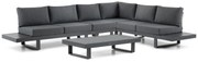 Hoek loungeset 6 personen Aluminium Grijs  Lifestyle Garden Furniture Lorenzo