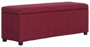 vidaXL Bankje met opbergvak 116 cm polyester wijnrood