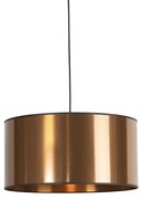 Eettafel / Eetkamer Design hanglamp zwart met koperen kap 50 cm - Pendel Modern E27 rond Binnenverlichting Lamp