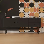 Tenzo Cocktail Modern Dressoir Black - 158x40x68cm.