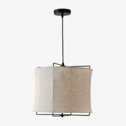 Linnen Plafondlamp Alfie Beige – Linnen - Sklum