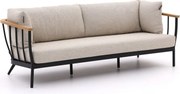 Loungebank Tuin Apple Bee | Aluminium | 3 personen | Tuinbank Natural Teak/Beige/Zwart | 217cm | Incl. kussens | Kees Smit Tuinmeubelen