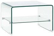 vidaXL Salontafel 50x45x33 cm gehard glas transparant