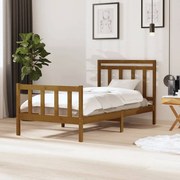 vidaXL Bedframe massief hout honingbruin 100x200 cm