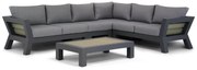 Hoek loungeset 6 personen Aluminium Grijs  Santika Furniture Santika Yovita