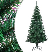 vidaXL Kunstkerstboom met iriserende uiteinden 120 cm PVC groen