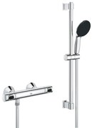 GROHE Precision Flow QuickFix Doucheset - douchekraan thermostatisch - met koppelingen - met glijstangset - 60cm - met handdouche - 1 straalsoort - chroom 34800001