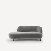 Sofa Dormeuse stonewashed fluweel, Rosebury, ontwerp Emmanuel Gallina