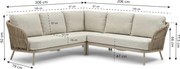 Hoek loungeset 5 personen Rope Taupe  Coco Elara