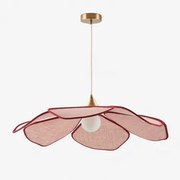 Benavid Hanglamp Plafond Ø75 Cm & Linnen Roze – Kwarts - Granaat - Sklum