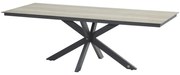 4 Seasons Outdoor Minerva tafel met HPL woodlook blad 220 x 95 cm *Showroommodel  Tuintafel    antraciet weerbestendig
