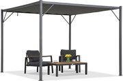 Antracietkleurige terraspergola Malaga 3x3 m Garden Point