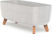 Prosperplast Gracia Case Eco Wood Plantenbak - 58 x 24 x 23,5 cm - Eco Wit