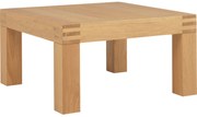 Goossens Hoektafel Clear, hout eiken blank, stijlvol landelijk, 75 x 40 x 75 cm