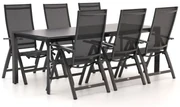 Bellagio Avenza/Sestino 220cm dining tuinset 7-delig verstelbaar