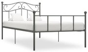 vidaXL Bedframe metaal grijs 100x200 cm