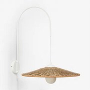 Sopant Wandlamp In Ijzer En Synthetisch Rotan Wit & ↑65 Cm - Sklum