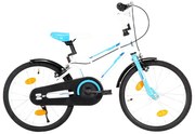 vidaXL Kinderfiets 18 inch blauw en wit