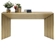 Kare Design Malaga Gouden Sidetable Houtsnijwerk - 160 X 35cm.