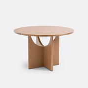 Ronde eettafel, eikenfineer, 4 tot 6 couverts, MMINIMAL