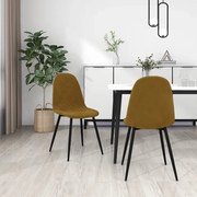 vidaXL Eetkamerstoelen 2 st fluweel bruin