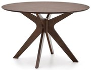 Kave Home Naanim Ronde Eettafel Walnootfineer 120 Cm - 120 X 120cm.